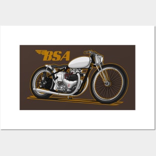 bsa motorcycle Posters and Art